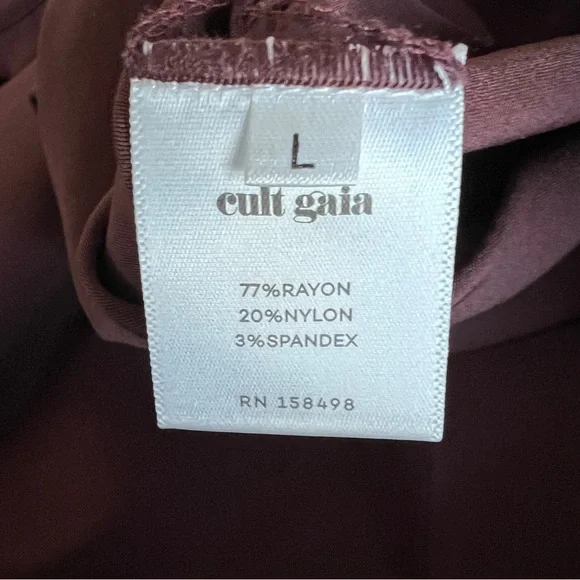 Cult Gaia Brown Castila Halterneck midi dress size large - Picture 13 of 16